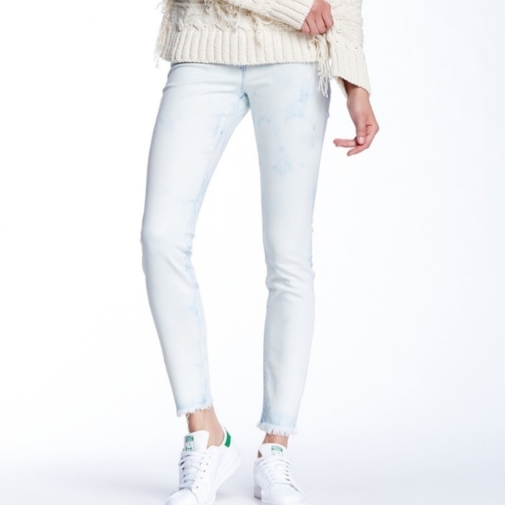 NEW 3x1 Size 29 Regular Skinny Jeans with Zip Coin Pocket Raw Hem in McKay Wash